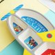thumbnail image 3 of 3-Piece Children's Dinnerware Set Bamboo Fiber Divided Plates Spoon Fork Toddler Utensils Self-Feeding Red, 3 of 5