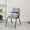 Gray, variant on EMMA + OLIVER Shell Desk Chair with Left Handed Flip-Up Tablet, Black