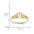 thumbnail image 3 of 14K Yellow Gold Ring Band Fashion Spinel () White Madi K Synthetic, Size 7, 3 of 5