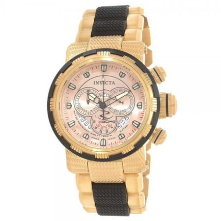 Invicta 80304 Men's Reserve Two Tone Steel Bracelet Rose Gold Dial Chronograph Dive Watch