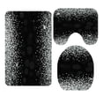 thumbnail image 1 of Shiny Silver Glitter Black 3 Piece Bathroom Rugs Set Bath Rug Mat And Toilet Lid Cover Towel Warmer Heated Towel Racks for Bathroom Paper Towels Bulk Towel Racks for Bathroom Wall Mounted Bathroom, 1 of 4