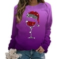 thumbnail image 2 of gakvbuo Ugly Christmas Sweater for Women 2024 Funny Christmas Sweatshirt Crewneck Xmas Print Long Sleeve Blouse Party Pullover Sweatshirt Tunic Tops Hoodless Shoulder Sweatshirt Gifts for Christmas, 2 of 3