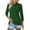 A001-Army Green, variant on Womens 3/4 Sleeve Tops Lapel Collar Work Polo Shirts Dressy Casual Blouses Three Quarter Length Tunic Tops