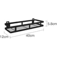 thumbnail image 2 of Estante de cocina, estante de pared, perchero, independiente, clavo, acero inoxidable negro, suministros de cocina-（40 cm）, 2 of 5