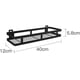 thumbnail image 2 of Estante de cocina, estante de pared, perchero, independiente, clavo, acero inoxidable negro, suministros de cocina-（40 cm）, 2 of 5