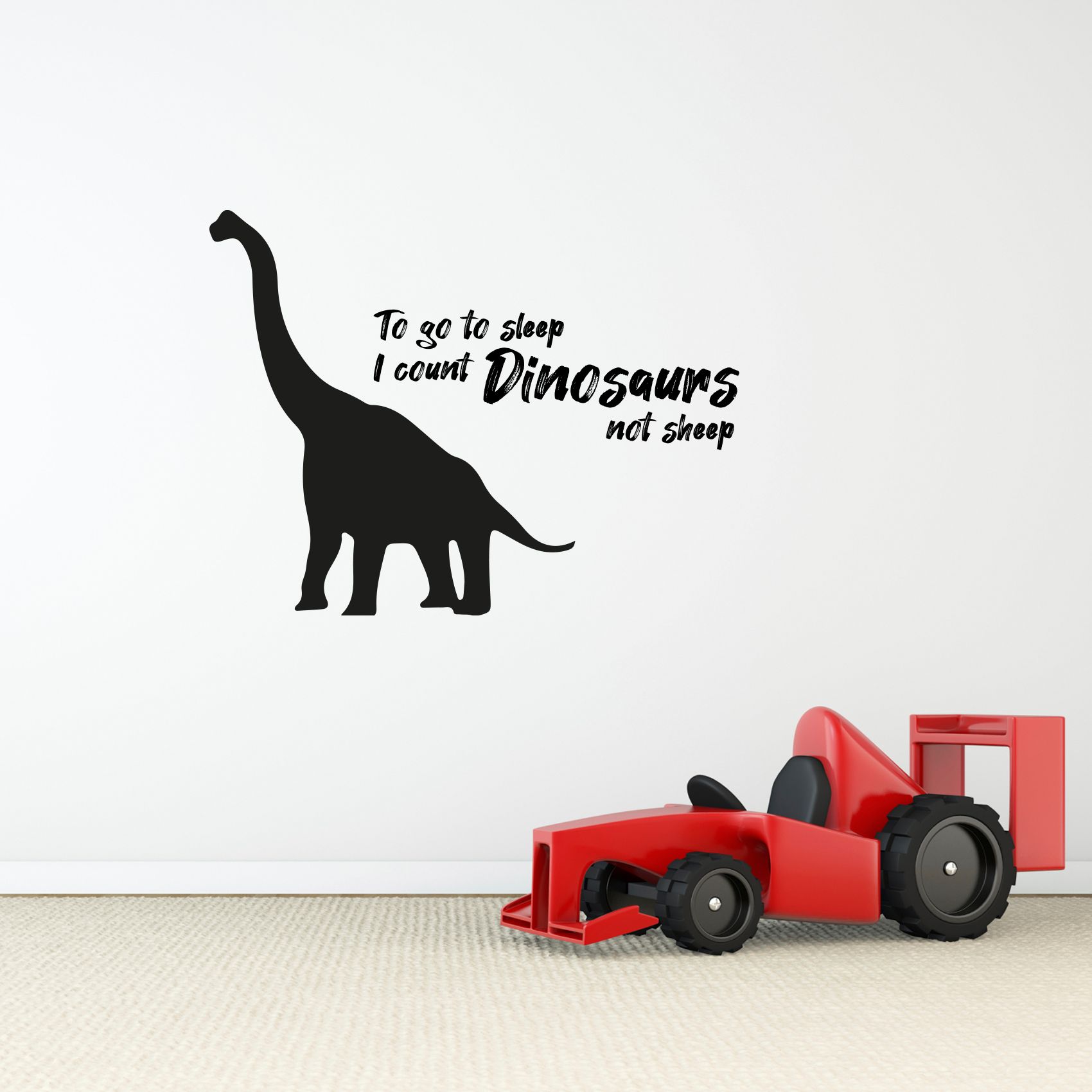 Go To Sleep Dinosaur Dino Life Postive Quote Cartoon Wall Sticker Art Decal Girls Boys Room Bedroom Nursery Kindergarten House Fun Home Decor Stickers Wall Art Vinyl Decoration Size (18x20 inch)
