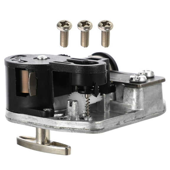 HONMEET Replacement Plated Silver Music Box Mechanism for DIY Wind Up Hand Crank Movements
