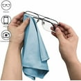 thumbnail image 5 of 6 Pack Microfiber Glass Cleaning Cloth, 16 Inch X 16 Inch, Lint Free Quickly Clean Window, Glasses, Windshields, Mirrors, and Stainless Steel, Blue, 5 of 7