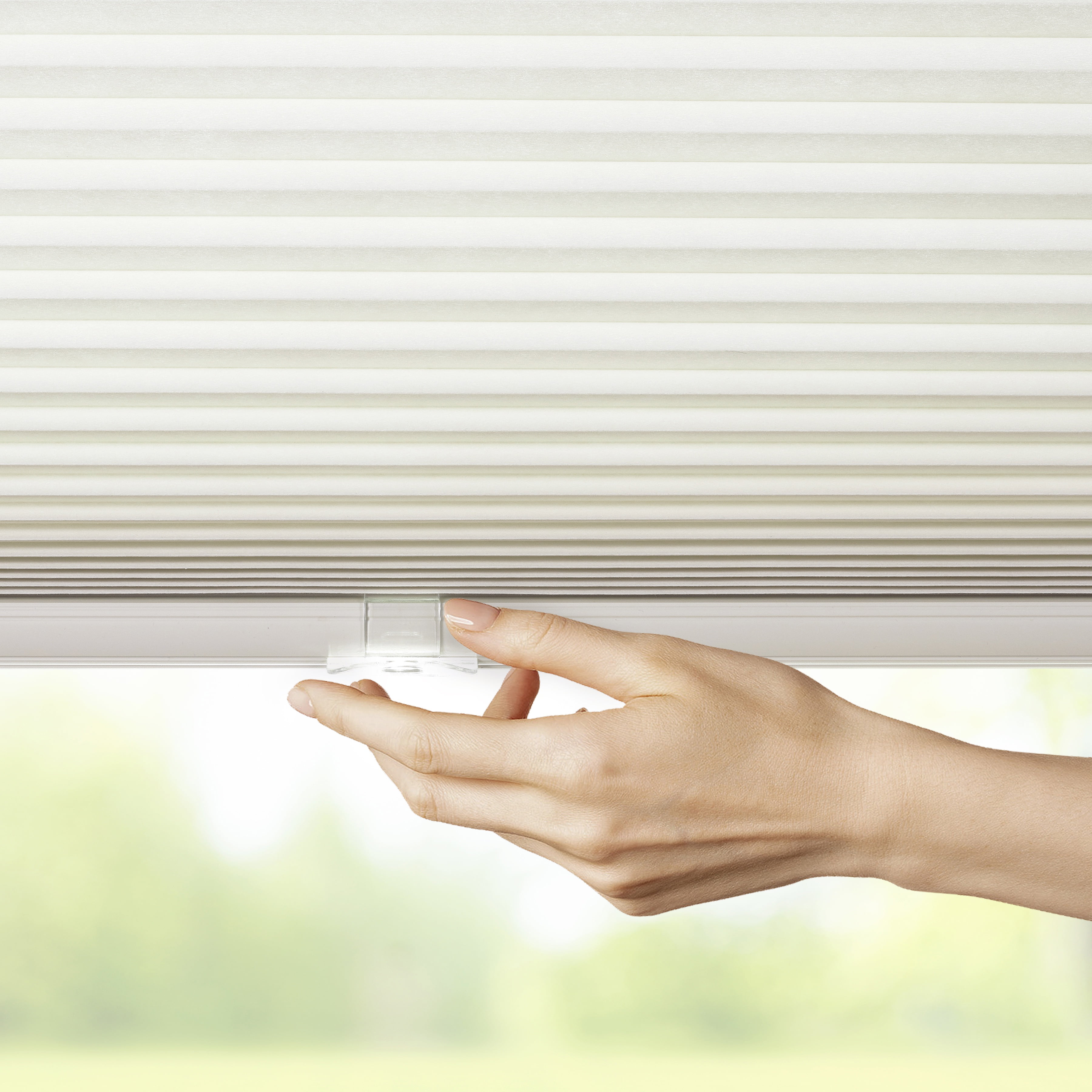 Coverscaped Top-Down Bottom-Up Cellular Shade, Light Filtering Alabaster, 33" x 62"