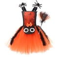 thumbnail image 3 of Vestido de tutú de bruja de malla de araña para niñas con escoba de horquilla, disfraz de bruja para carnaval de Halloween para niños, vestidos elegantes para fiestas infantiles, 3 of 5
