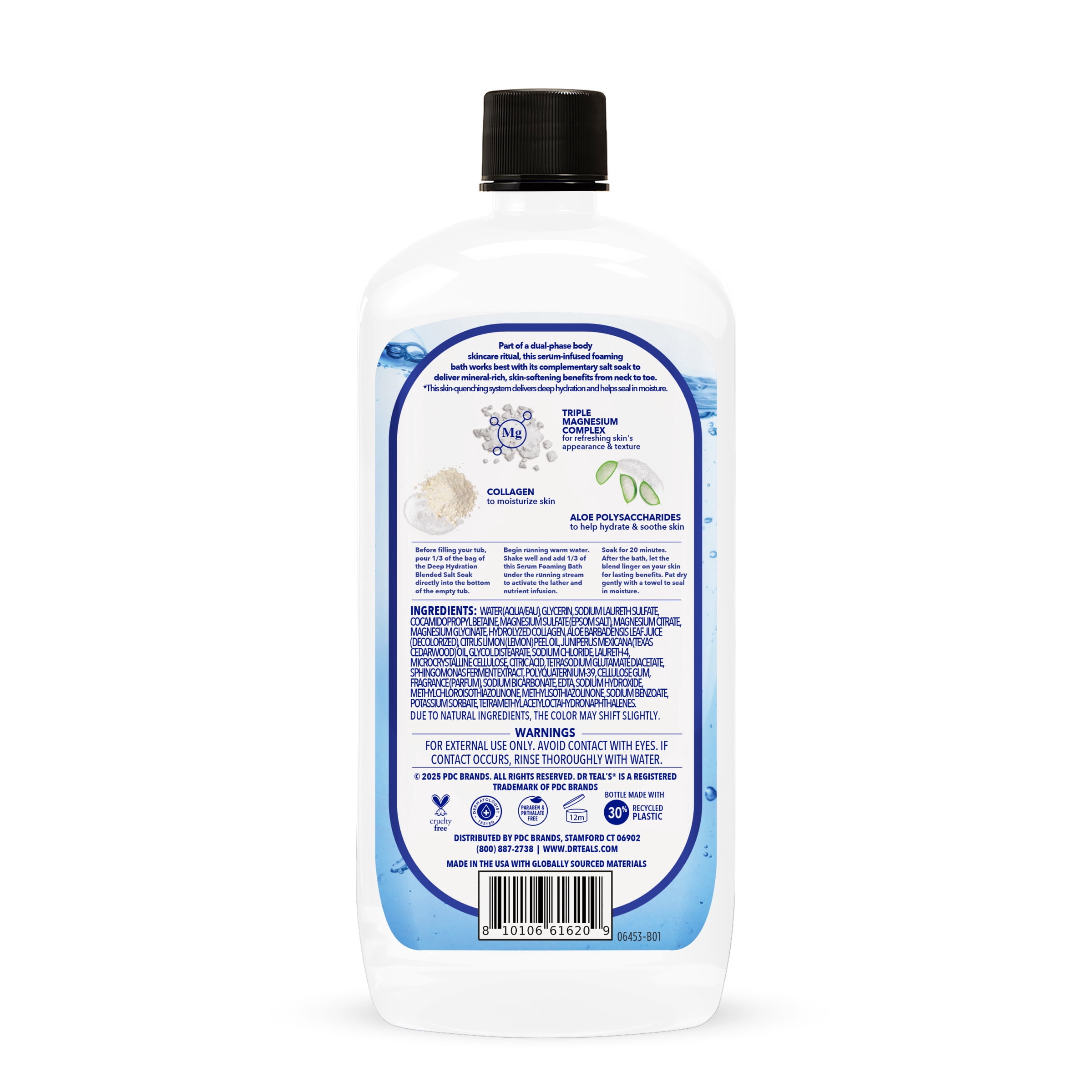 Dr Teal's Skin Renewal Deep Hydration Foaming Bath Serum, 24 fl oz