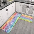 thumbnail image 2 of Pioneer Flower Floral Print Pattern Kitchen Rugs Sets Of 2,Anti Fatigue Kitchen Mat Rugs Non Slip Washable,Decorative Kitchen Floor Mats for Kitchen,Sink,Laundry,17"x30"+17"x47", 2 of 7