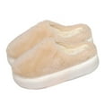 thumbnail image 5 of Amidoa Womans Slippers House Beige Bedroom Fuzzy Warm Memory Foam Winter Home Slippers Womens Flip Flops 36, 5 of 9