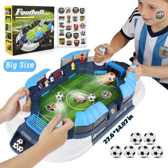 Mini Foosball Table Game for Kids Soccer Game Set Gifts Boys Toy Football Games Board for Indoor Sports Game Room Pinball Interactive Birthday Gift Toys for 3 4 5 6 7 8-12 Year Old Family Gatherings