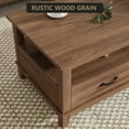 thumbnail image 7 of Farmhouse Coffee Table with Storage, 47" Wood Coffee Table for Living Room, Open Display Area and Storage Drawers with Metal Handles Rectangular Coffee Table, 7 of 7