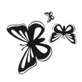 thumbnail image 3 of Set 3x Adhesivo Adhesivo Macbook Portátil Coche Moto Mariposa Negro Niño, 3 of 5