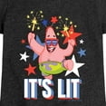 thumbnail image 3 of SpongeBob SquarePants - Lit Fireworks Patrick  - Toddler & Youth Girls Short Sleeve Graphic T-Shirt, 3 of 6