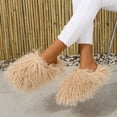 thumbnail image 5 of Women's Curly Furry Slippers, Indoor Thermal Cozy Fuzzy Shoes, Warm Bedroom Floor Plush Slippers With Non-slip Sole, 5 of 8