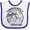 White and Royal, variant on Inktastic Summer Vacation Mode Clearwater Beach Florida Boys or Girls Baby Bib