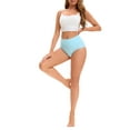 thumbnail image 2 of CURVY GLAM Mother's Day Women's Panties High Waist Tummy Control Solid Color Full Coverage Briefs XL Blue, 2 of 4