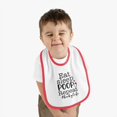 thumbnail image 3 of Eat Sleep Poop Baby Contrast Trim Jersey Bib, 3 of 3