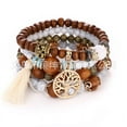 thumbnail image 3 of Hot-Selling Bohemian Ethnic Style Bracelet - Multi-Layer Wood Beaded Stretch Bracelet In Stock, 3 of 11