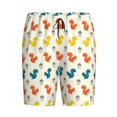 thumbnail image 4 of Wukai Colorful Squirrel Men’s Short Pajama Pants With Pockets Soft Sleep Pj Shorts for Men-Large, 4 of 6