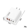 thumbnail image 5 of DEBGFS 2 in 1 Charger  120w Fast Charger Module with 2 Type-C/2 USB Ports and Cable  All in 1 Charging Adapter Wall Plug for Phone  Laptops  Tablet,white,freesize, 5 of 5