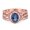 Rose Gold Silver, variant on Three Piece Oval Lab Alexandrite Floral Weeding Ring 925 Sterling Silver Size 7