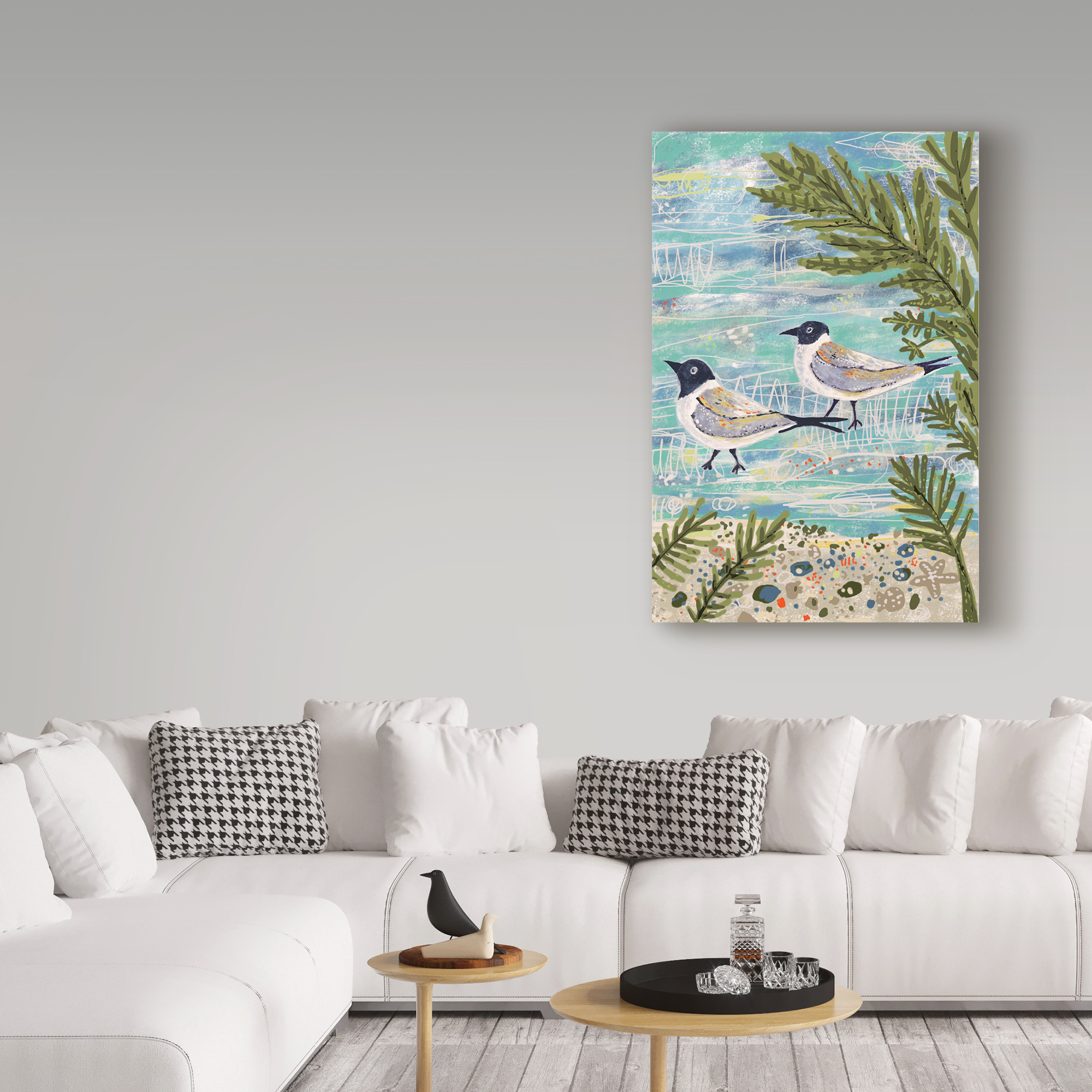 Trademark Fine Art 'Two Sea Birds' Canvas Art by Karen Fields