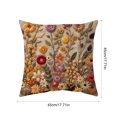 thumbnail image 3 of Vintage Floral Throw Pillow Covers, Short Pile Plush Boho Decorative Square Pillowcases for Living Room Couch Bed Decor, 3 of 6
