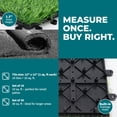 thumbnail image 4 of Bliss Outdoors 12"x12" Artificial PP Grass Interlocking Tiles, Green, Set of 10, 4 of 12