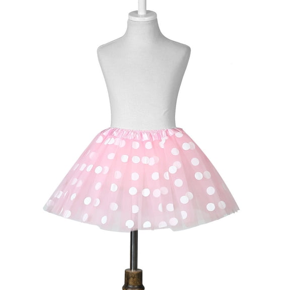 Povozer Toddler Baby Girls Skorts Skirt,Toddler Kids Girls Baby Polka Dot Tutu Skirt Tulle Ballet Skirt Outfits,Size One Size,Pink
