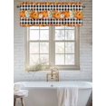 thumbnail image 6 of Thanksgiving Pumpkin Valances for Windows Orange Pumpkins Leaves Black Plaid Kitchen Valance Curtain Rod Pocket Small Curtains for Cafe Bathroom Laundry Basement 42" x 18", 6 of 8