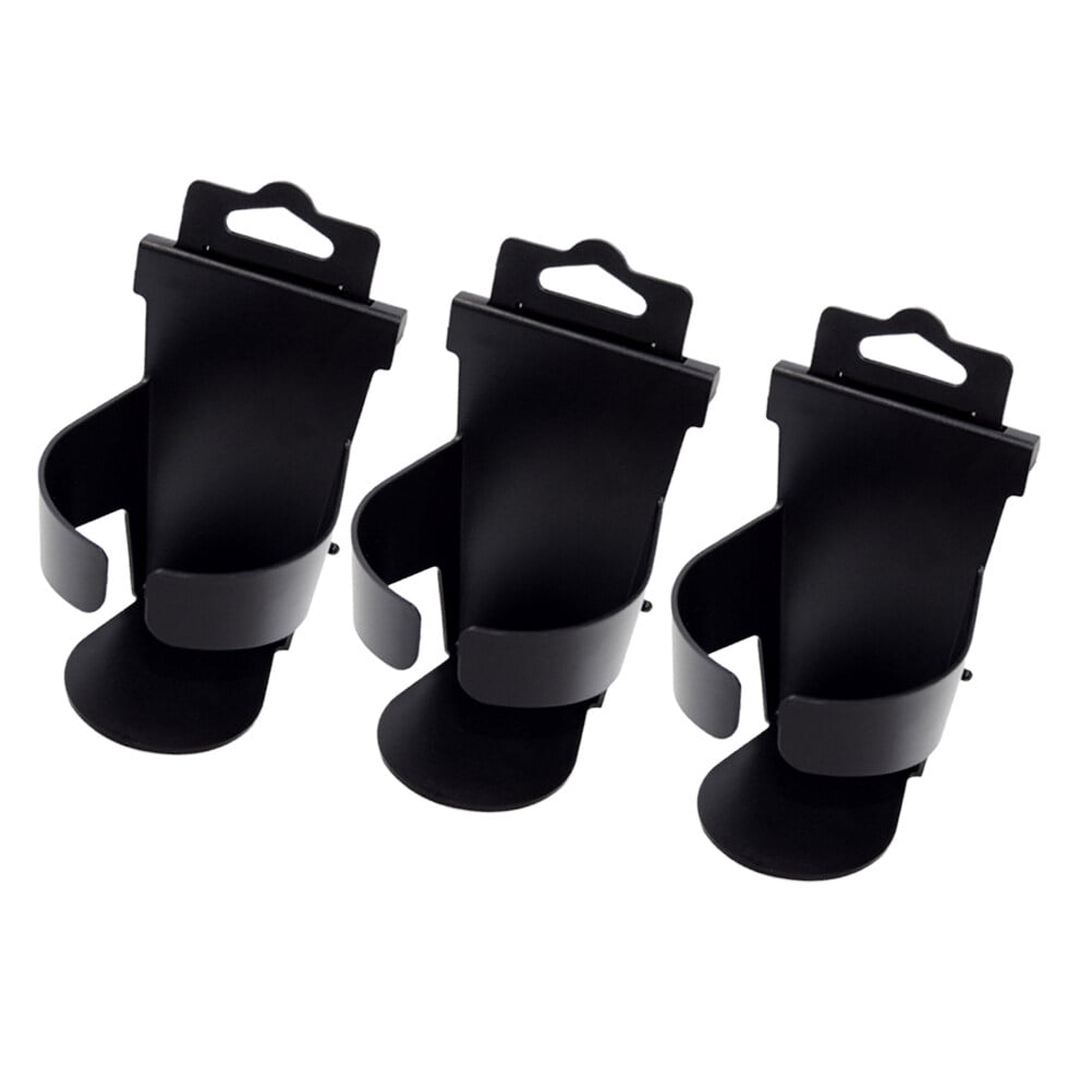 Amosfun 3-Piece Car Beverage Holder Set with Streamlined Black Design, Cup Holders for Car Seat, Driving Safety and Convenience