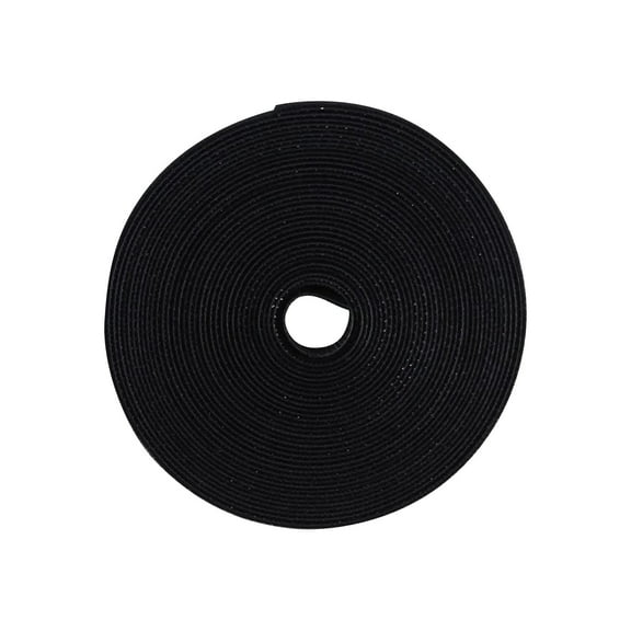 Minimalist Cable Organizer Straps – Reusable Hook And Loop Wire Ties For Cords, Power Strips & Chargers1pc,Tearable (1.2cm * 5m)(One Size,Black)