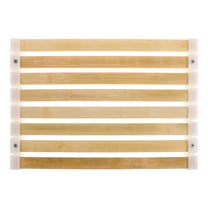 SWETRACE 1Pcs Beige Bamboo Bath Mat for Sauna and Bathroom 12.2x9.1x1in