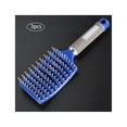 thumbnail image 1 of Cepillo desenredante para cabello grueso y rizado con mango ergonómico mate y masajeador del cuero cabelludo – Azul, 1 of 4