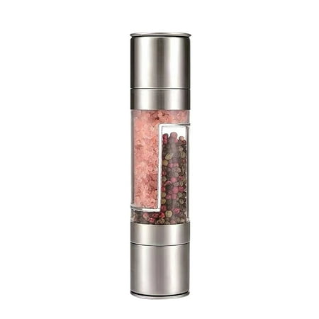 

Adjustable Pepper Grinder Grinder 2 In 1 With Steel Cover Ceramic Silver Silver