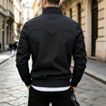 thumbnail image 3 of Men's Lightweight Softshell Jacket Fleece Waterproof Windbreaker Windproof Soft ShellZip Up Fall Winter Coat for Hiking, 3 of 3