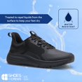thumbnail image 3 of Shoes for Crews Crossing, Men's Slip Resistant Work Shoes, Healthcare and Food Service Sneakers, Water Resistant, Black, Size 14 Wide, 3 of 5
