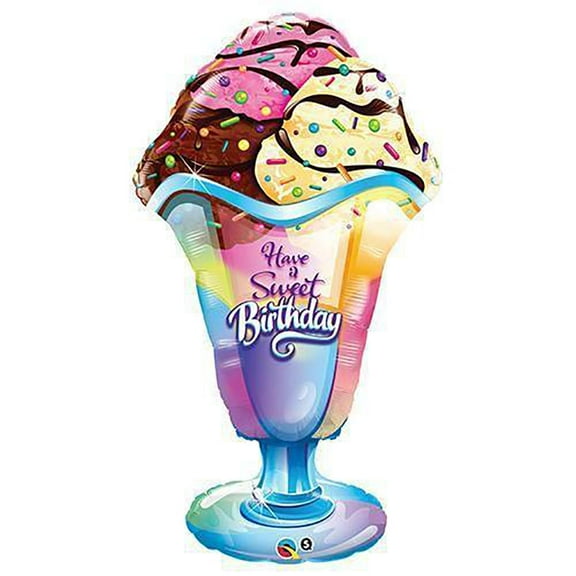 LOONBALLOON Birthday Food Balloons, 42″ HAVE A SWEET BIRTHDAY SUNDAE