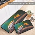 thumbnail image 6 of Toad and Butterfly Anti Fatigue Mats for Kitchen Floor,Set of 2 Non Skid Washable Waterproof Anti Kitchen Floor Mats for Kitchen Office Laundry Room Bathroom (19"x27"+19"x47") Home Decor, 6 of 7