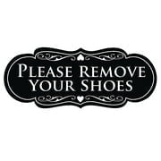 All Quality Designer Please Remove Your Shoes Thank You Sign - Black Large