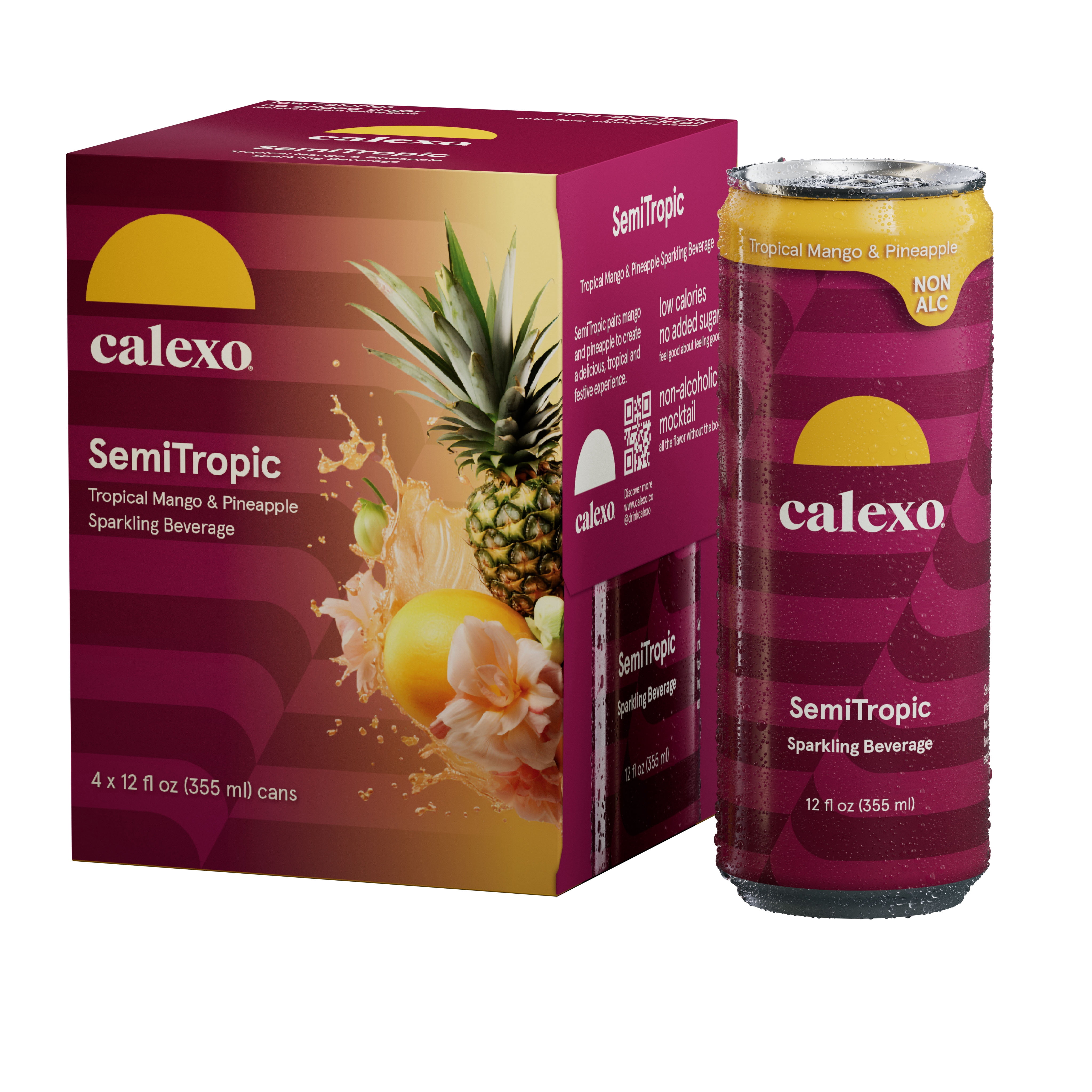 Calexo SemiTropic Non Alcoholic Sparkling Beverage 12 oz. 12pk 0.0% ABV