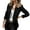 Black, variant on Vedolay Tops Women's Lapel Neck Long Sleeve Blazer Button Front Fashion Jacket,Coffee 3XL