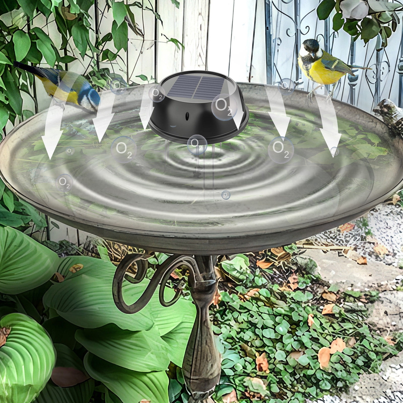 Solar Powered Water Wiggler under $5! Yannianjz Solar Powered Water Wiggler, Bird Bath Bubbler and Agitator for Garden Pond, Water Ripples Maker to Attract Birds and Prevent Mosquitoes