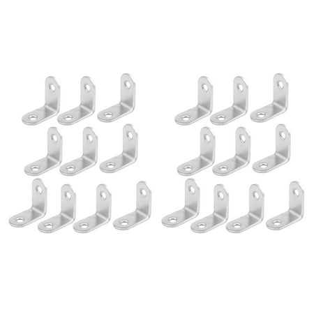 

20Pcs Screw Mounted Furniture 90 Degree Angle Corner Bracket 30X30mm