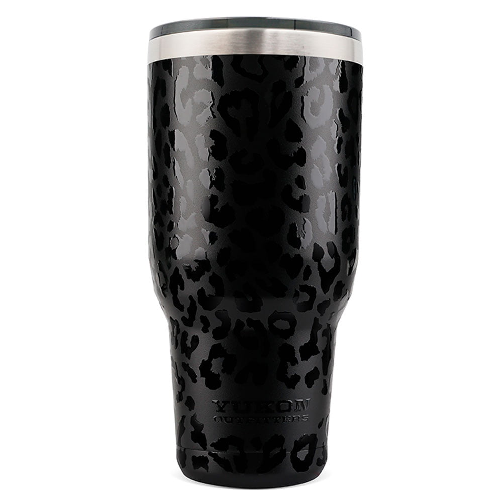 Black Leopard Print 40oz Stainless Steel Portable Cup with Handle – Lucy  K's Boutique