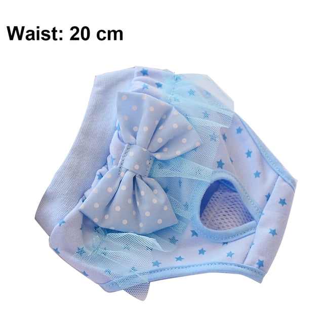 Pañales suaves para perros, pañales para perros, cachorros, con orificio en la cola para mascotas, pantalones fisiológicos para perros con lazo bonito